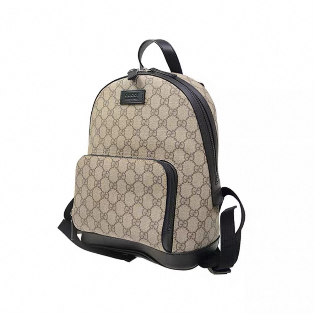 Gucci Tan and Black Monogram Backpack